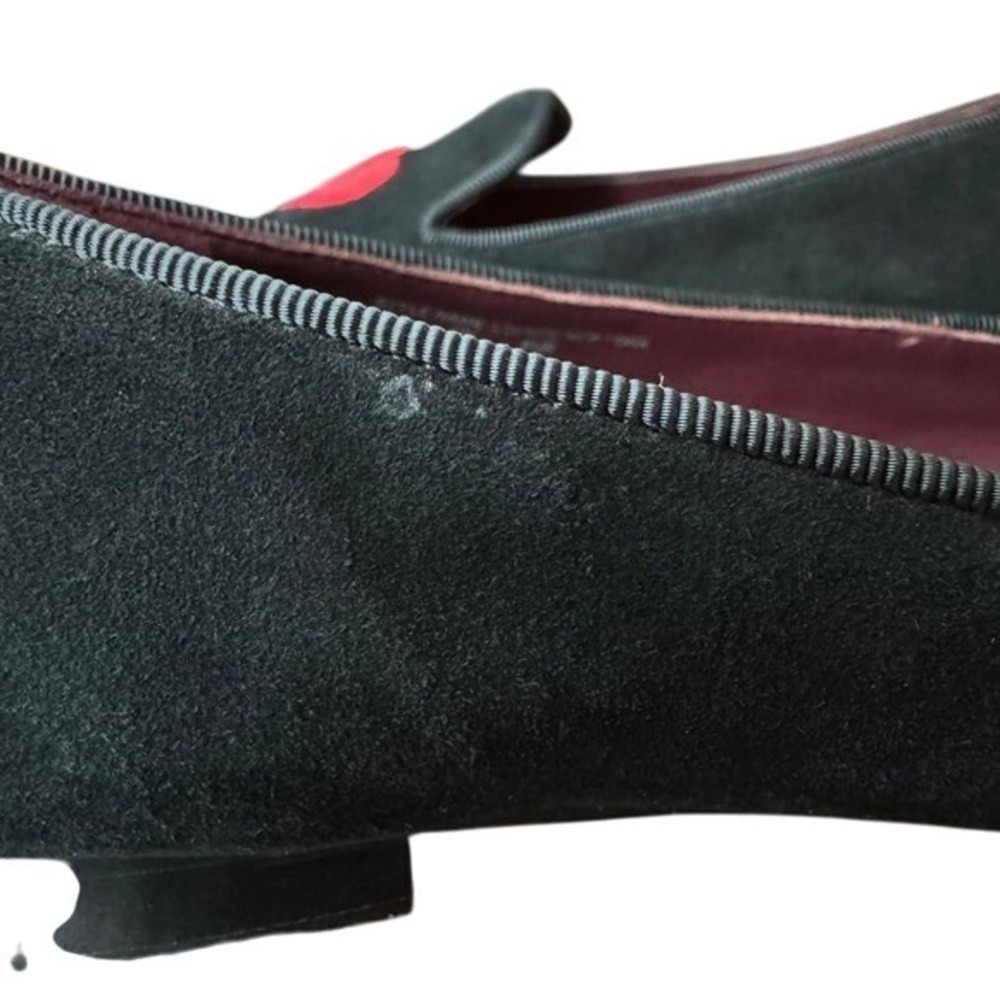 Kate Spade Lounge New York I Love NY Flats Black Suede Embroidered Size 8.5‎ - Picture 8 of 11
